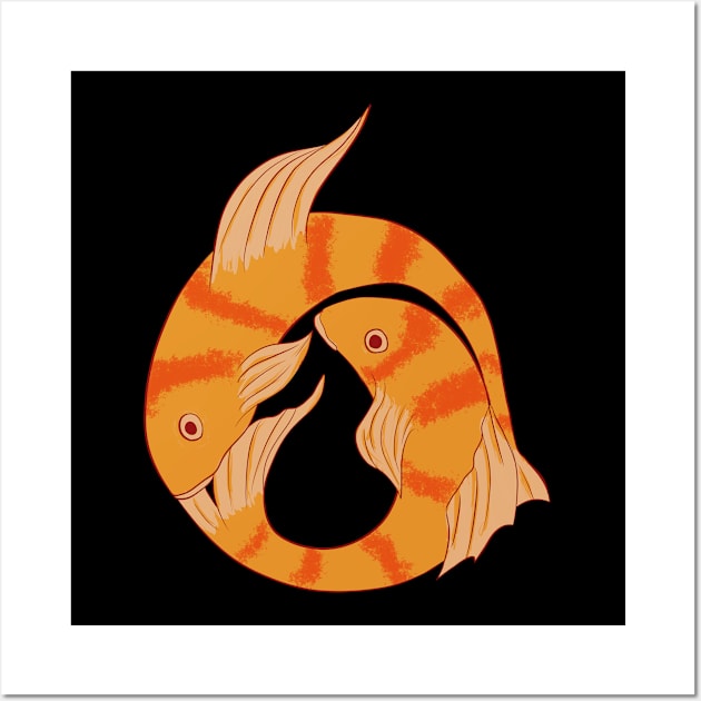 Pisces horoscope sign Wall Art by cypryanus